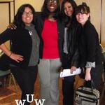November 11, 2011 Women Uplifting Women Luncheon:  Vanessa Williams, Tish Times, Chrysta Marquez, and Jessica Marquez.